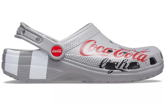 Coca-Cola-x-Crocs-Crossover-Light-X-Outdoor-Flat-Heel-Casual-Sports-Unisex-Gray-Sandals-1 Coca Cola x Crocs Crossover Light X Outdoor Flat Heel Casual Sports Unisex Gray Sandals