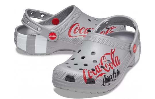 Coca-Cola-x-Crocs-Crossover-Light-X-Outdoor-Flat-Heel-Casual-Sports-Unisex-Gray-Sandals-3 Coca Cola x Crocs Crossover Light X Outdoor Flat Heel Casual Sports Unisex Gray Sandals