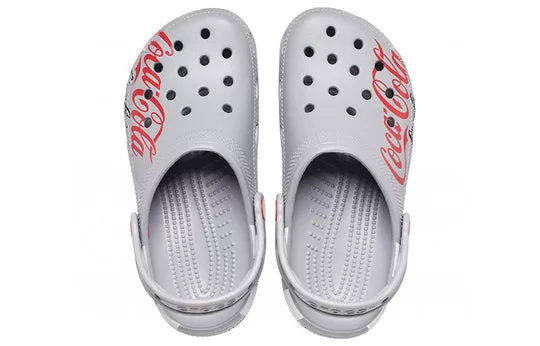 Coca-Cola-x-Crocs-Crossover-Light-X-Outdoor-Flat-Heel-Casual-Sports-Unisex-Gray-Sandals-4 Coca Cola x Crocs Crossover Light X Outdoor Flat Heel Casual Sports Unisex Gray Sandals