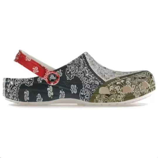 Crocs-Classic-Bandana-Clogs-Green-Blue-Red-1 Crocs Classic Bandana Clogs 'Green Blue Red'