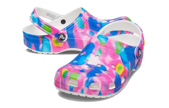 Crocs-Classic-Beach-Sandals-Unisex-Blue-Pink-4 Crocs Classic Beach Sandals Unisex Blue Pink
