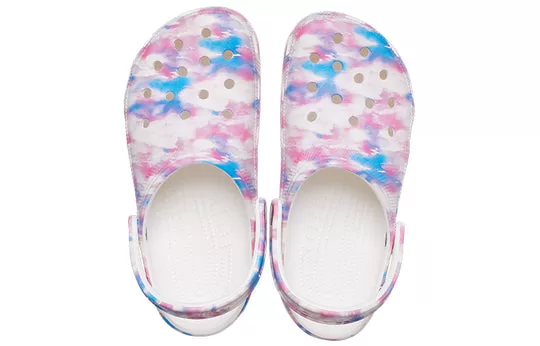 Crocs-Classic-Casual-Unisex-White-Pink-Blue-Sandals-White-Pink-Blue-4 Crocs Classic Casual Unisex White Pink Blue Sandals 'White Pink Blue'