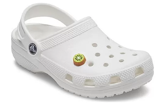 Crocs-Classic-Charm-Kiwi-Slice-Clogs-White-21SF10008477-2 Crocs Classic Charm Kiwi Slice Clogs 'White' 21SF10008477
