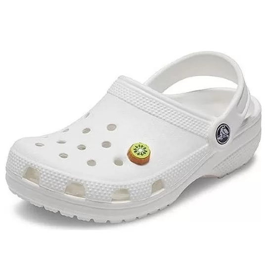 Crocs Classic Charm Kiwi Slice Clogs 'White' 21SF10008477 Crocs Classic Charm Kiwi Slice Clogs 'White' 21SF10008477