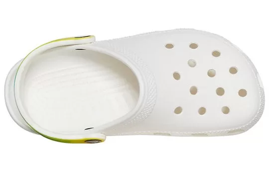 Crocs-Classic-Clog-Beach-Sandals-White-Gradient-Green-2 Crocs Classic Clog Beach Sandals White Gradient Green