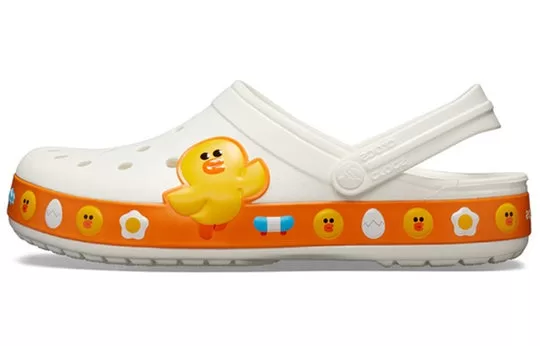 Crocs-Classic-Clog-Line-Friends-Beach-White-Yellow-Unisex-Sandals-White-Yellow-1 Crocs Classic Clog Line Friends Beach White Yellow Unisex Sandals 'White Yellow'