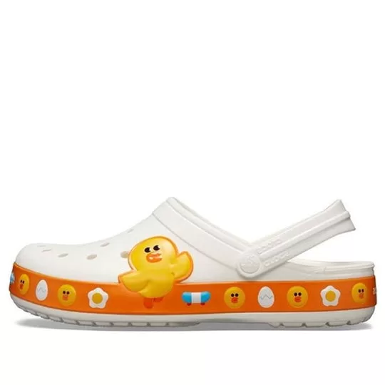 Crocs Classic Clog Line Friends Beach White Yellow Unisex Sandals 'White Yellow' Crocs Classic Clog Line Friends Beach White Yellow Unisex Sandals 'White Yellow'