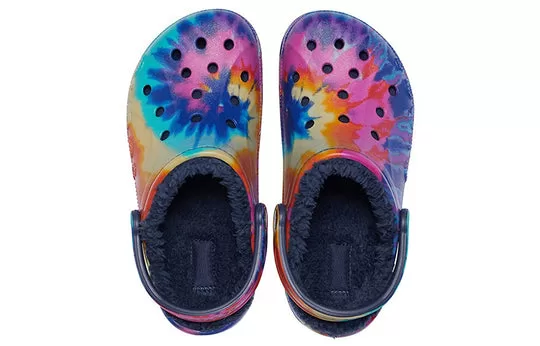 Crocs-Classic-Clog-Tie-Dye-Printing-Shoe-Deep-Blue-Unisex-4 Crocs Classic Clog Tie Dye Printing Shoe Deep Blue Unisex