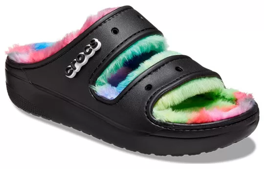 Crocs-Classic-Cozzzy-Spray-Dye-Sandals-Black-Multi-2 Crocs Classic Cozzzy Spray Dye Sandals 'Black Multi'