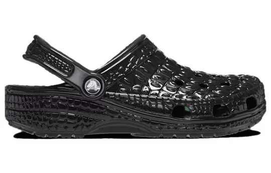 Crocs-Classic-Crocskin-Clogs-Black-1 Crocs Classic Crocskin Clogs 'Black'