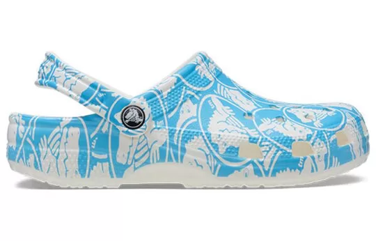 Crocs-Classic-Duke-Print-Clogs-Blue-White-2 Crocs Classic Duke Print Clogs 'Blue White'