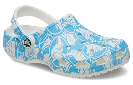 Crocs-Classic-Duke-Print-Clogs-Blue-White-3 Crocs Classic Duke Print Clogs 'Blue White'
