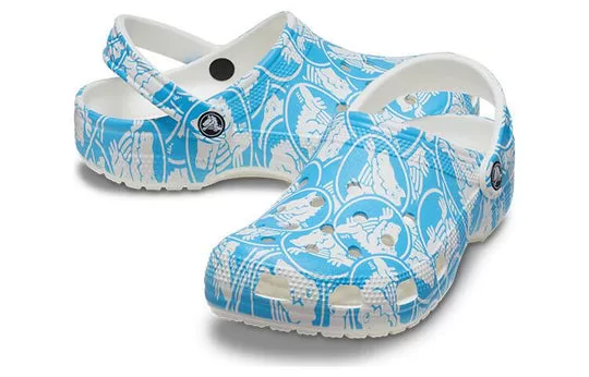 Crocs-Classic-Duke-Print-Clogs-Blue-White-4 Crocs Classic Duke Print Clogs 'Blue White'