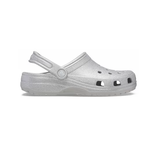 Crocs-Classic-Glitter-Clogs-Silver-1 Crocs Classic Glitter Clogs 'Silver'