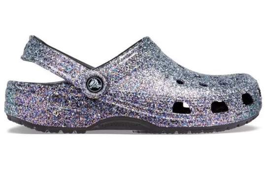 Crocs-Classic-Glitter-Clogs-Silver-Multi-1 Crocs Classic Glitter Clogs 'Silver Multi'
