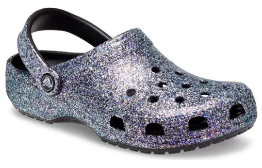 Crocs-Classic-Glitter-Clogs-Silver-Multi-2 Crocs Classic Glitter Clogs 'Silver Multi'
