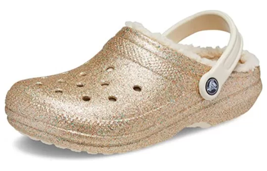 Crocs-Classic-Glitter-Lined-Clogs-Gold-504271-2 Crocs Classic Glitter Lined Clogs 'Gold' 504271
