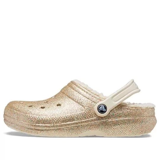 Crocs Classic Glitter Lined Clogs 'Gold' 504271 Crocs Classic Glitter Lined Clogs 'Gold' 504271