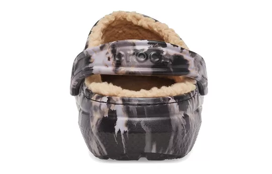 Crocs-Classic-Lined-Bleach-Dye-Clogs-Black-White-Beige-6 Crocs Classic Lined Bleach Dye Clogs 'Black White Beige'
