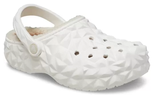 Crocs-Classic-Lined-Geometric-Clogs-White-2 Crocs Classic Lined Geometric Clogs 'White'