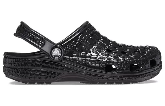 Crocs-Classic-Metallic-Crocskin-Clogs-Black-1 Crocs Classic Metallic Crocskin Clogs 'Black'