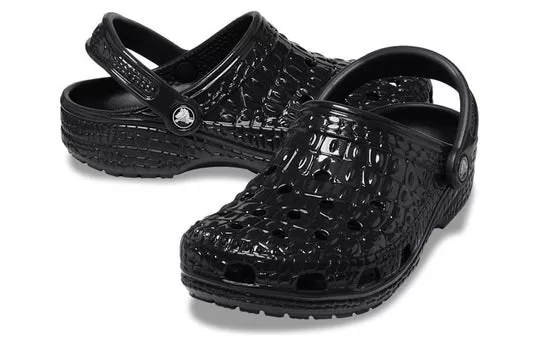 Crocs-Classic-Metallic-Crocskin-Clogs-Black-3 Crocs Classic Metallic Crocskin Clogs 'Black'