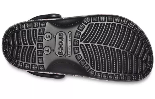 Crocs-Classic-Printed-Clogs-Black-Pink-5 Crocs Classic Printed Clogs 'Black Pink'
