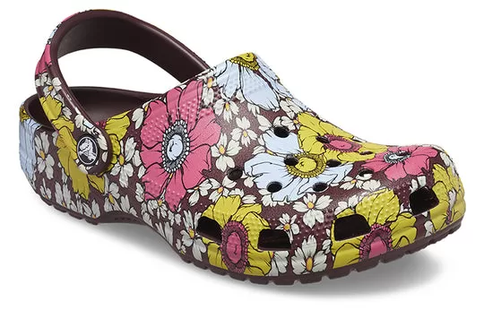 Crocs-Classic-Retro-Floral-Clogs-Yellow-Pink-2 Crocs Classic Retro Floral Clogs 'Yellow Pink'
