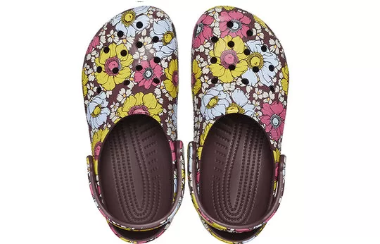 Crocs-Classic-Retro-Floral-Clogs-Yellow-Pink-3 Crocs Classic Retro Floral Clogs 'Yellow Pink'