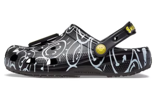 Crocs-Classic-Smiley-World-Clogs-Black-White-1 Crocs Classic Smiley World Clogs 'Black White'