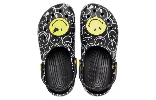 Crocs-Classic-Smiley-World-Clogs-Black-White-5 Crocs Classic Smiley World Clogs 'Black White'