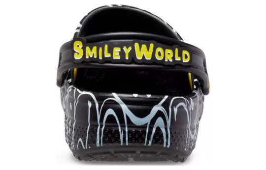 Crocs-Classic-Smiley-World-Clogs-Black-White-6 Crocs Classic Smiley World Clogs 'Black White'