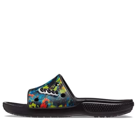 Crocs Classic Tie-Dye Graphic Slide 'Black' Crocs Classic Tie-Dye Graphic Slide 'Black'