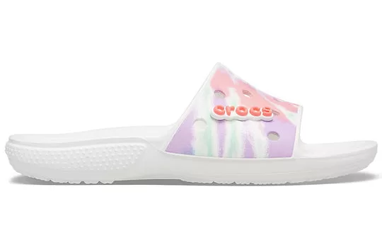 Crocs-Classic-Tie-Dye-Pattern-Slippers-Multi-Color-2 Crocs Classic Tie Dye Pattern Slippers Multi-Color