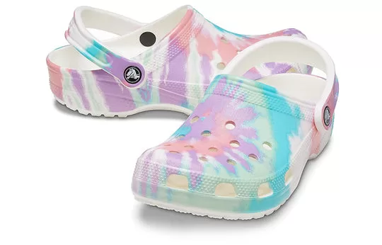 Crocs-Classic-clog-Pattern-Crocs-Flat-Heel-Sports-Colorful-Blue-Sandals-4 Crocs Classic clog Pattern Crocs Flat Heel Sports Colorful Blue Sandals