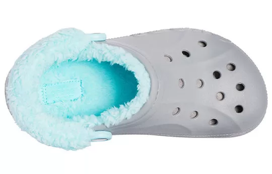 Crocs-Classic-clog-Stay-Warm-Fleece-Lined-Shoe-Unisex-Gray-Blue-4 Crocs Classic clog Stay Warm Fleece Lined Shoe Unisex Gray Blue