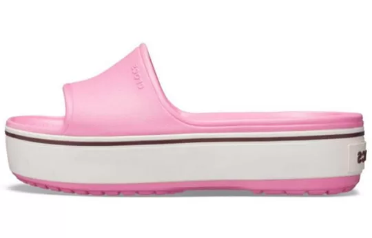 Crocs-Crocband-Platform-Slide-Thick-Sole-Pink-Slippers-1 Crocs Crocband Platform Slide Thick Sole Pink Slippers