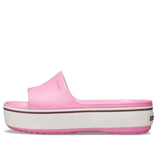 Crocs Crocband Platform Slide Thick Sole Pink Slippers Crocs Crocband Platform Slide Thick Sole Pink Slippers