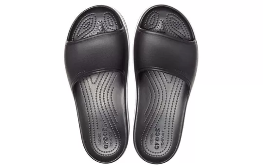 Crocs-Crocband-Platform-Slides-Black-Grey-White-3 Crocs Crocband Platform Slides 'Black Grey White'