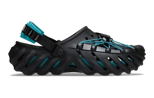 Crocs-Echo-Reflective-Laces-Clog-Black-Teal-1 Crocs Echo Reflective Laces Clog 'Black Teal'