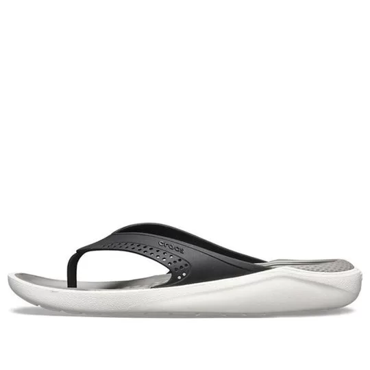 Crocs LiteRide Beach Flip-Flops Black Gray 'Black Grey' Crocs LiteRide Beach Flip-Flops Black Gray 'Black Grey'