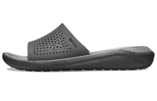 Crocs-LiteRide-Black-Gray-Sandals-Black-Grey-1 Crocs LiteRide Black Gray Sandals 'Black Grey'