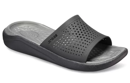 Crocs-LiteRide-Black-Gray-Sandals-Black-Grey-2 Crocs LiteRide Black Gray Sandals 'Black Grey'