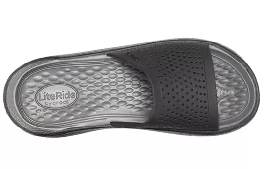 Crocs-LiteRide-Black-Gray-Sandals-Black-Grey-3 Crocs LiteRide Black Gray Sandals 'Black Grey'