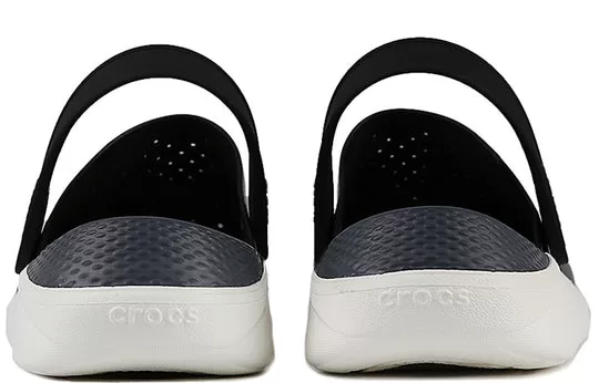 Crocs-LiteRide-LOGO-Crocs-Hollow-Out-Unisex-Black-Sandals-Black-White-2 Crocs LiteRide LOGO Crocs Hollow Out Unisex Black Sandals 'Black White'
