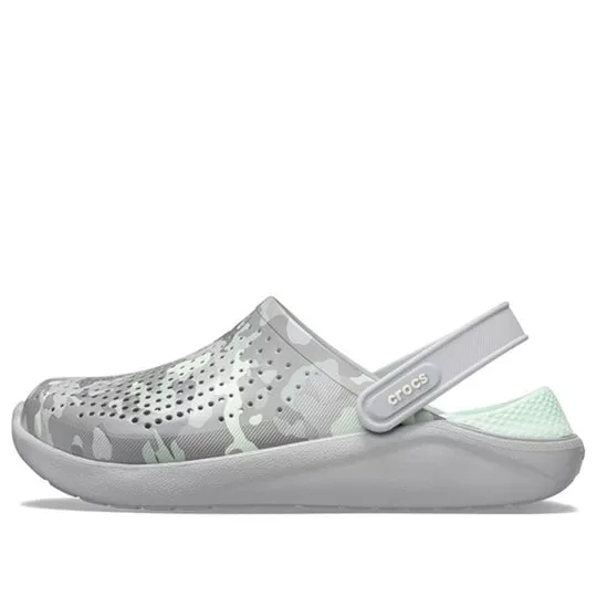 Crocs LiteRide Printing Sandals Gray Green Crocs LiteRide Printing Sandals Gray Green