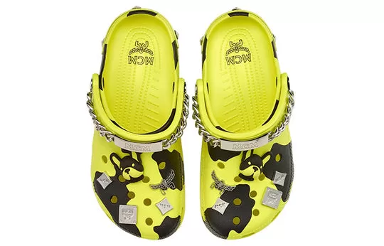 Crocs-x-MCM-Camouflage-Print-Clogs-Neon-Yellow-MEXCSMM27YN-2 Crocs x MCM Camouflage Print Clogs 'Neon Yellow' MEXCSMM27YN