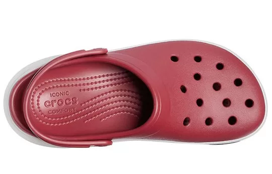 Crocsband-Full-Force-Thick-Sole-Sandals-Red-White-3 Crocsband Full Force Thick Sole Sandals Red White