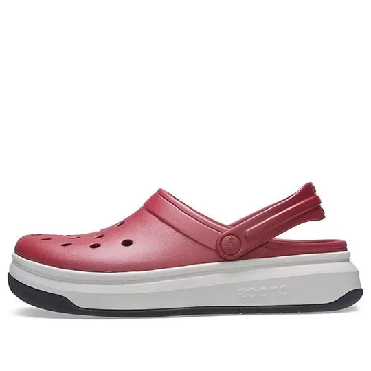 Crocsband Full Force Thick Sole Sandals Red White Crocsband Full Force Thick Sole Sandals Red White