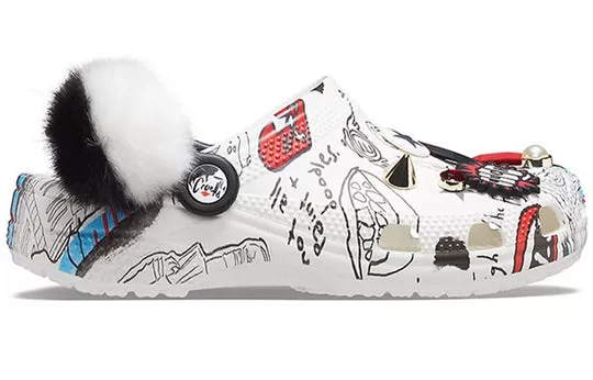 Disney-x-Crocs-Pattern-Unisex-White-Sandals-2 Disney x Crocs Pattern Unisex White Sandals
